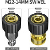 POHIR Manguera para Hidrolavadora R2, doble malla 3/8 pulgada y 50 Pies