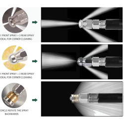 Kit de Manguera para destapado de alcantarillado para lavadora a presión de 100 pies 5800 PSI