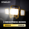 STANLEY Lampara de luz de trabajo LED de 5000 lúmenes con soporte de larga duración 4000K 50W