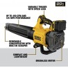 DEWALT Sopladora de hojas Inalámbrica 125 MPH, 450 CFM Portátil MAX* XR de 20 V