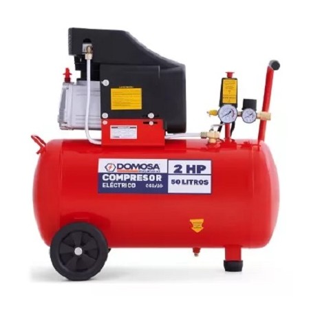 DOMOSA 50Lts. Compresor de Aire Eléctrico de 110v y 116 PSI