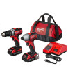 Milwaukee 2691-22 Kit Combo 2 herramientas taladro/destornillador de impacto 18V Inalámbrico