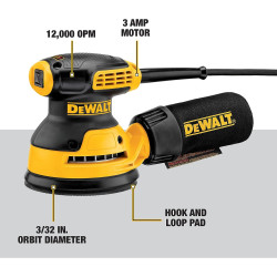 DEWALT DWE6421K Kit de lijadora roto orbital aleatoria de 5 pulgadas Eléctrica 110v