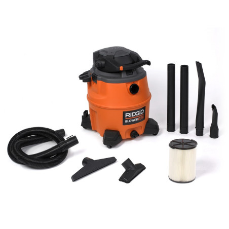 RIDGID Aspiradora para sólidos y líquidos WD1680 de 16 Galones con soplador desmontable