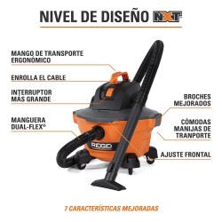 RIDGID RT0600 Aspiradora para sólidos y líquidos de 6 Galones