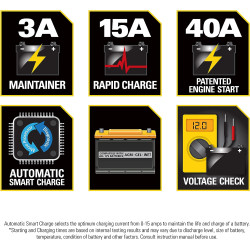 STANLEY BC15BS Mantenedor de batería 2 Amp. profesional