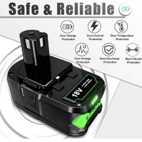 RYOBI ONE+ Baterías de Repuesto de 6500MAH 18V