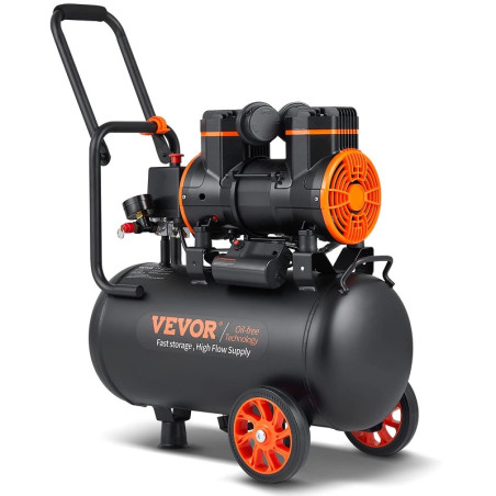 VEVOR 6.3 Gal. Compresor de Aire Eléctrico de 110v y 90 PSI