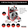 RIDGID 52363 K-400 Kit máquina de tambor de limpieza de drenaje de 110 V con cable C-32IW de 3/8 pulgadas x 75 pies