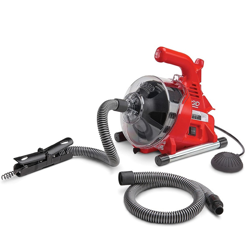 RIDGID PowerClear 55808 Kit de máquina de limpieza de drenaje de 120 V para bañeras, duchas y fregaderos